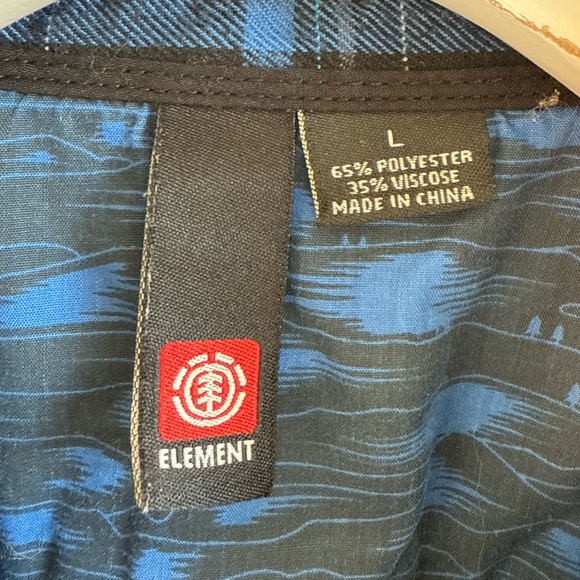 Element button down flannel boys sz: Large - Picture 5 of 6